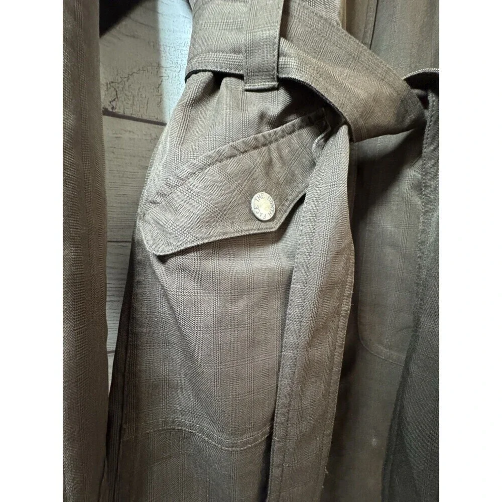 Women"The North Face" brown zipper/snaps hooded coat SIZE MEDIUM - Picture 10 of 16